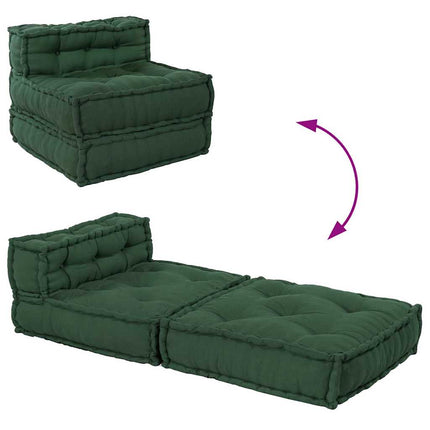 Modulär soffa grön 70x70x54 tyg