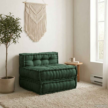 Modulär soffa grön 70x70x54 tyg