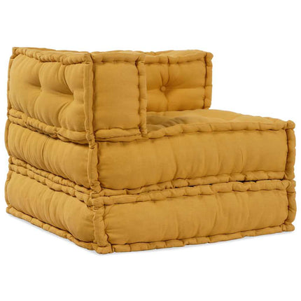Modulär soffa gul 70x70x54 tyg