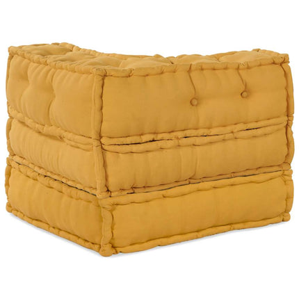 Modulär soffa gul 70x70x54 tyg