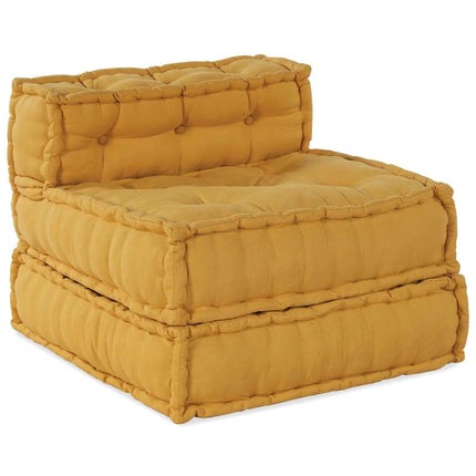 Modulär soffa gul 70x70x54 tyg