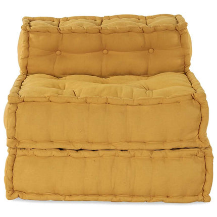 Modulär soffa gul 70x70x54 tyg