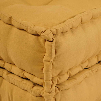 Modulär soffa gul 70x70x54 tyg
