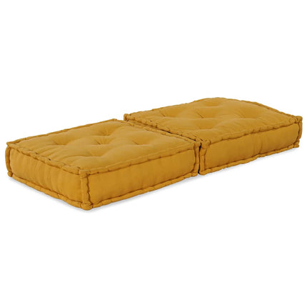 Modulär soffa gul 70x70x36 tyg