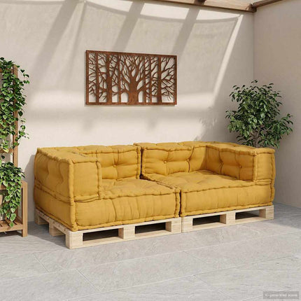 2-sits modulsoffa gul 140x70x36 tyg