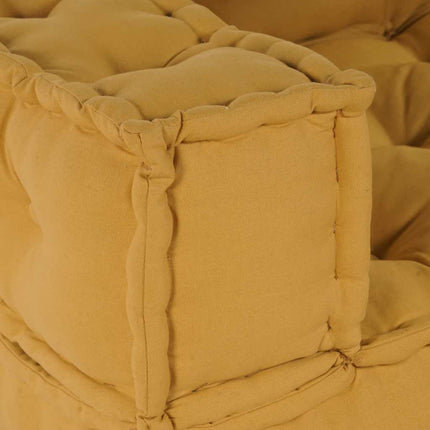 2-sits modulsoffa gul 140x70x36 tyg