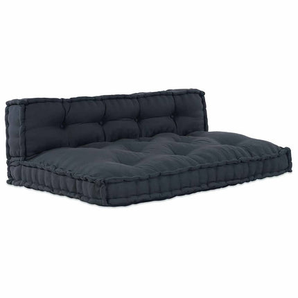 Pallettsoffa Kudde 2 pcs Antracit 120 x 80 x 38 cm Tyg