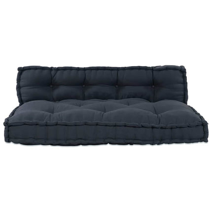 Pallettsoffa Kudde 2 pcs Antracit 120 x 80 x 38 cm Tyg