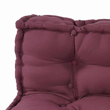 Pallettsoffa Kudde 3 pcs Bordeaux 120 x 80 x 38 cm Tyg