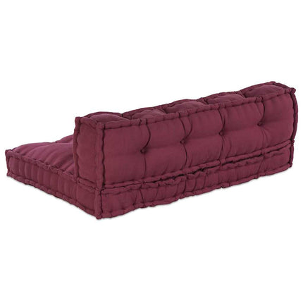 Pallettsoffa Kudde 2 pcs Bordeaux 120 x 80 x 38 cm Tyg