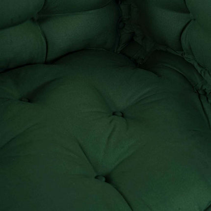 Pallettsoffa Kudde 3 pcs Grön 120 x 80 x 38 cm Tyg