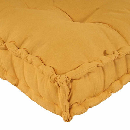 Pallettsoffa Kudde 3 pcs Gul 120 x 80 x 38 cm Tyg