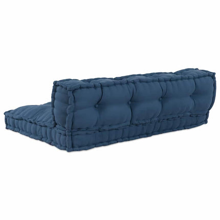 Pallettsoffa Kudde 2 pcs Indigo 120 x 80 x 38 cm Tyg