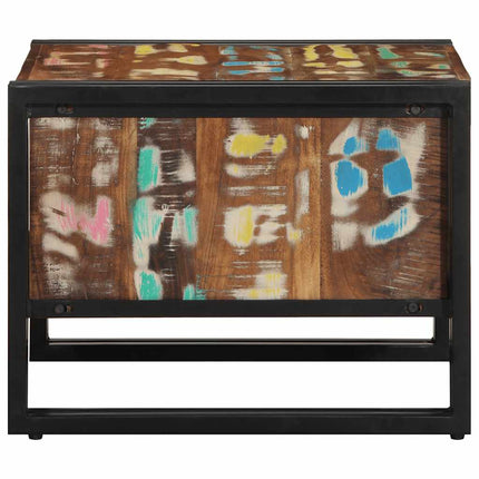 Soffbord flerfärgat 50x50x38 cm massivt trä återvunnet
