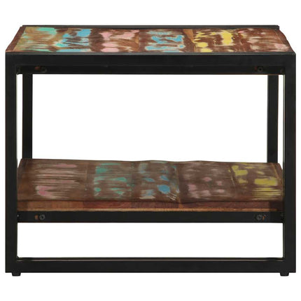 Soffbord flerfärgat 70x50x38 cm massivt trä återvunnet