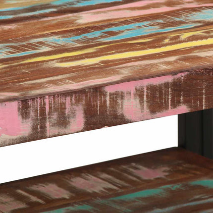 Soffbord flerfärgat 70x50x38 cm massivt trä återvunnet
