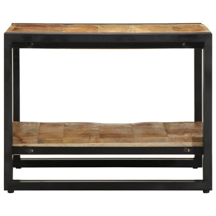 Soffbord 50x50x38 cm massivt grovt trä mango