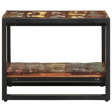 Soffbord flerfärgat 50x50x38 cm massivt trä återvunnet