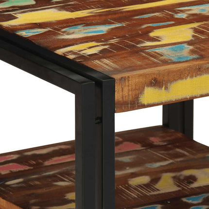 Soffbord flerfärgat 50x50x38 cm massivt trä återvunnet