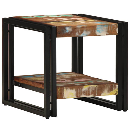 Kaffeebord Flerfärgsdesign 40 x 40 x 38 cm Solid återvunnen trä