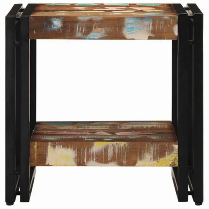 Kaffeebord Flerfärgsdesign 40 x 40 x 38 cm Solid återvunnen trä