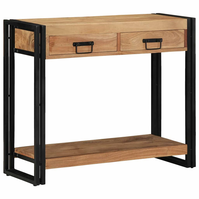 Konsolbord med låda Brun 90 x 33 x 75 cm Massivt Akaciaträ
