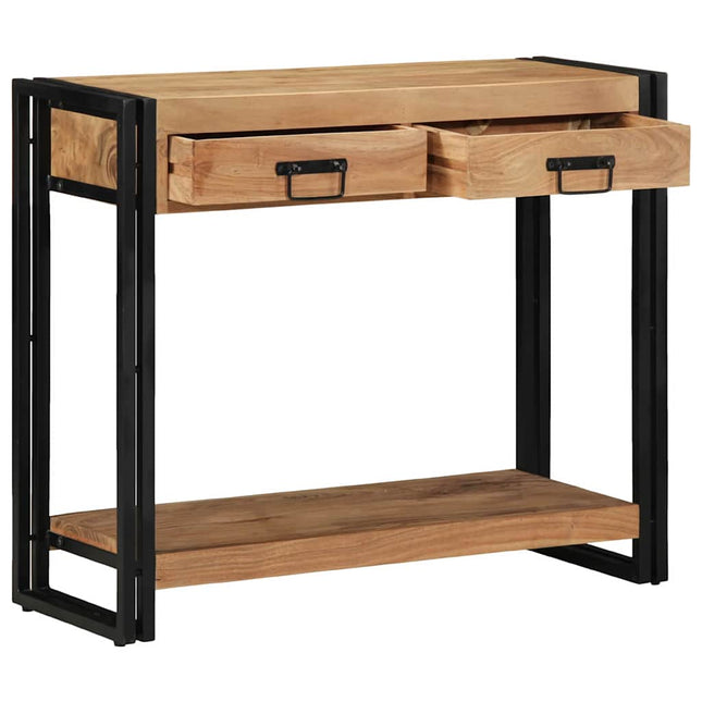 Konsolbord med låda Brun 90 x 33 x 75 cm Massivt Akaciaträ