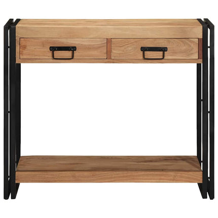 Konsolbord med låda Brun 90 x 33 x 75 cm Massivt Akaciaträ