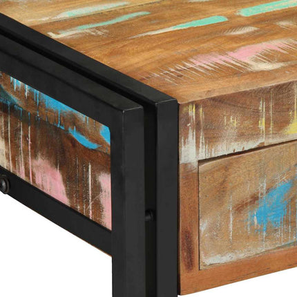 Konsolbord Flerfärgsdesign 90 x 33 x 75 cm Solid återvunnen trä