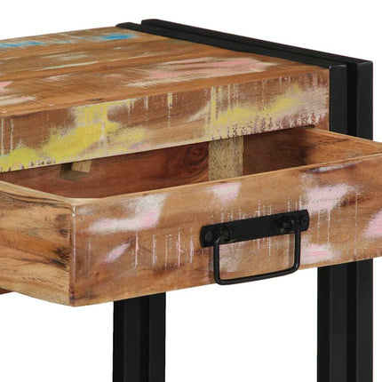 Konsolbord Flerfärgsdesign 90 x 33 x 75 cm Solid återvunnen trä