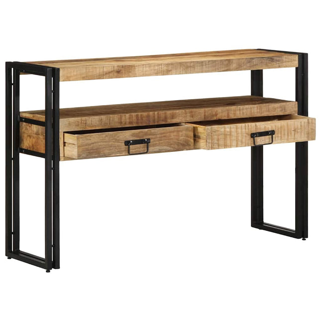 Konsolbord med låda Brun 120 x 33 x 75 cm Massivt mangoträ