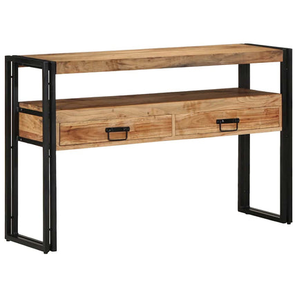 Konsolbord med låda Brun 120 x 33 x 75 cm Massivt Akaciaträ