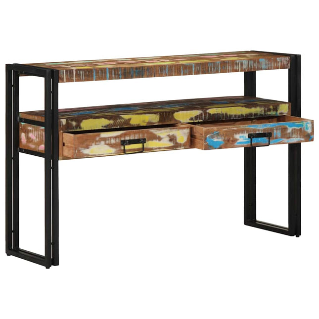 Konsolbord med låda 120 x 33 x 75 cm Solid återvunnen trä