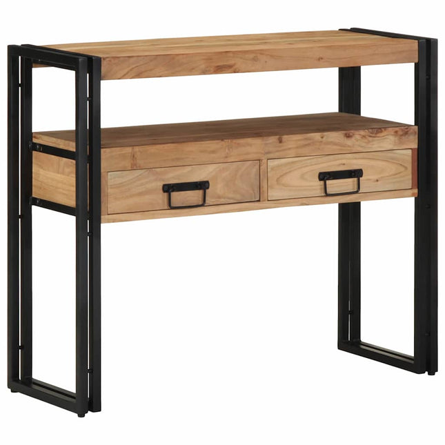 Konsolbord med låda Brun 90 x 33 x 75 cm Massivt Akaciaträ