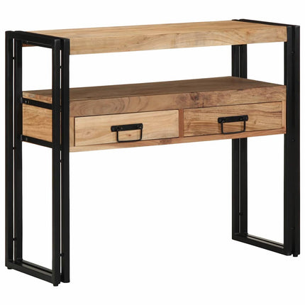 Konsolbord med låda Brun 90 x 33 x 75 cm Massivt Akaciaträ