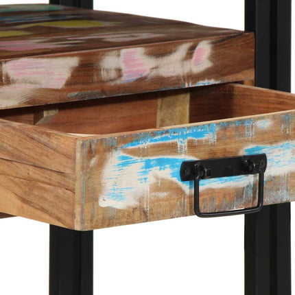 Konsolbord Flerfärgsdesign 90 x 33 x 75 cm Solid återvunnen trä