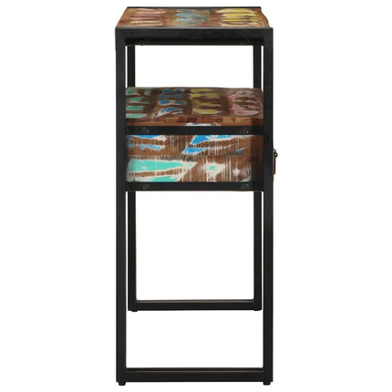 Konsolbord Flerfärgsdesign 90 x 33 x 75 cm Solid återvunnen trä