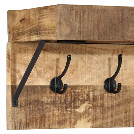 Klädhängare Väggmonterad Brun 73 x 19 x 23 cm Massivt Mangoträ