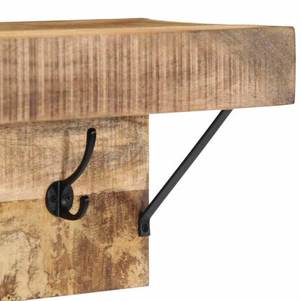 Klädhängare Väggmonterad Brun 73 x 19 x 23 cm Massivt Mangoträ