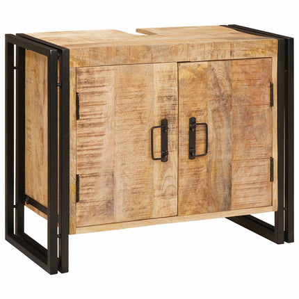 Diskbänksskåp med hylla Brun 71 x 33 x 58 cm Massivt mangoträ