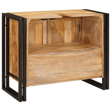 Diskbänksskåp med hylla Brun 71 x 33 x 58 cm Massivt mangoträ