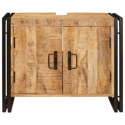 Diskbänksskåp med hylla Brun 71 x 33 x 58 cm Massivt mangoträ