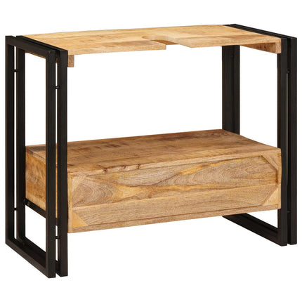 Sminkskåp med låda Brun 71 x 33 x 58 cm Massivt mangoträ