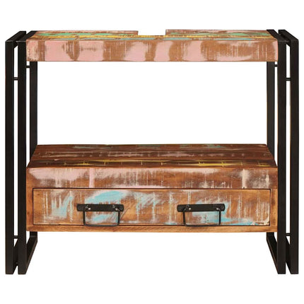 Sminkskåp Flerfärgsdesign 71 x 33 x 58 cm Solid återvunnen trä