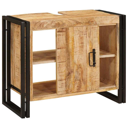 Diskbänksskåp med hylla Brun 71 x 33 x 58 cm Massivt mangoträ