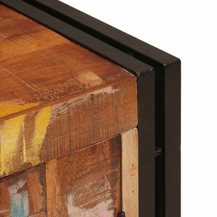 Nattduksbord Flerfärgsdesign massivt återvunnet trä