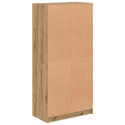 Skåp med dörrar artisian ek 68x37x142 cm konstruerat trä