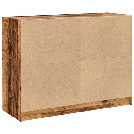Skänk åldrat trä 102x37x75,5 cm konstruerat trä