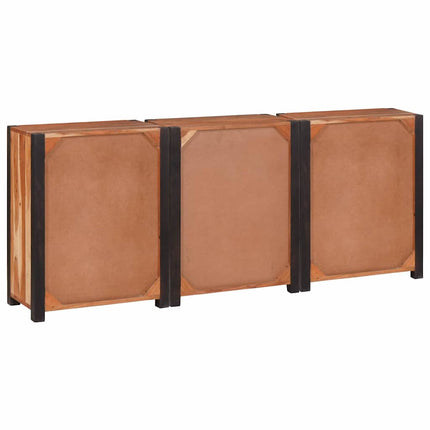 Sideboard 3 pcs Brun 165 x 30 x 75 cm Massivt Akaciaträ