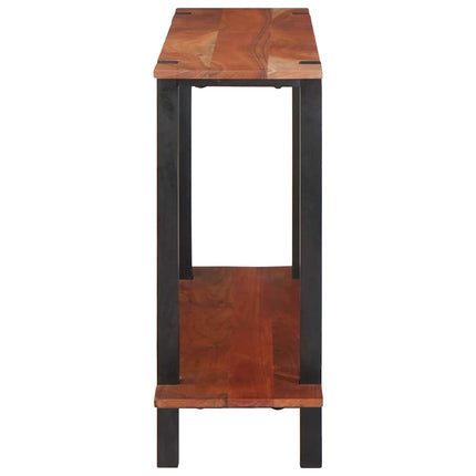 Konsolbord med hylla Brun och svart 110 x 30 x 75 cm